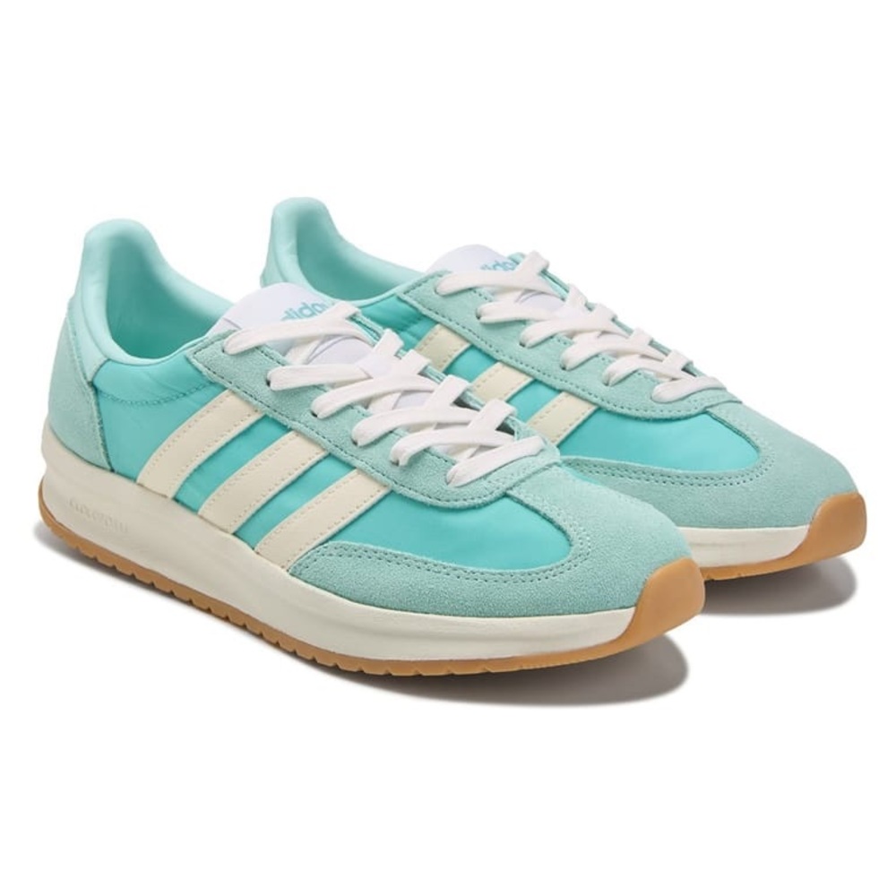 Adidas Women's Cloudfoam Sneakers - Aqua and White - Picture 3 of 7